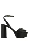 Prada Nappa Leather Platform Sandals In Black