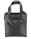 Prada Black Nappa Leather Small Triangle Pocket Tote (authentic Pre-loved)