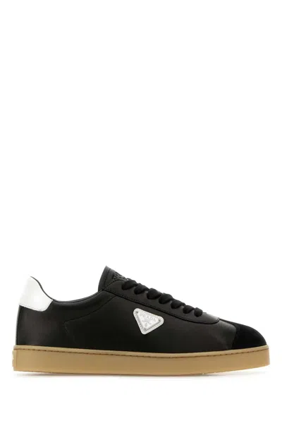 Prada Black Nappa Leather Sneakers