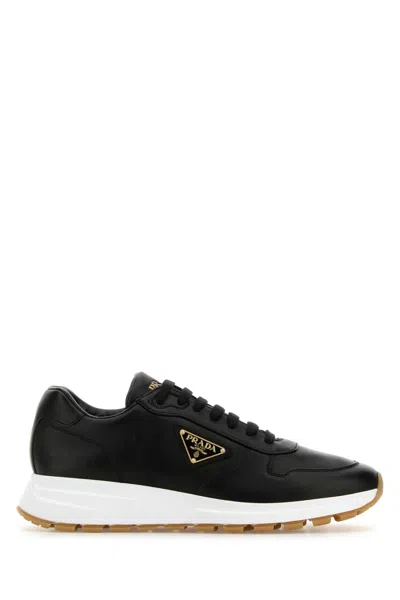 Prada Black Nappa Leather Sneakers