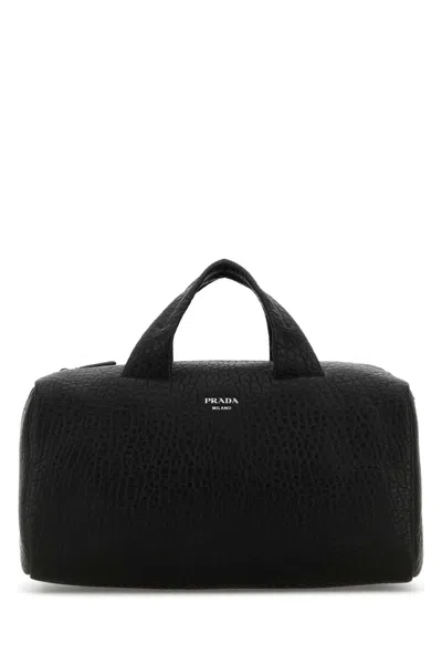 Prada Black Nappa Leather Travel Bag