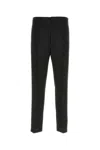 Prada Cotton-blend Slim-fit Trousers In Black