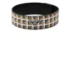 Prada Printed Leather Logo-plaque Choker In Black