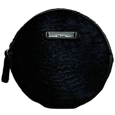 Pre-owned Prada Black Nero Leather Coin Purse/coin Case () In Black, Nero