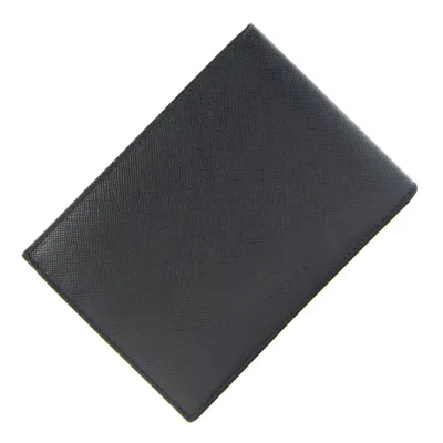 Pre-owned Prada Black Nero Leather Wallet (bi-fold) () In Black, Nero