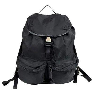 Pre-owned Prada Black Nero Nylon Backpack () In Black, Nero