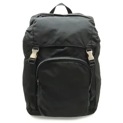 Pre-owned Prada Black Nero Nylon Backpack () In Black, Nero