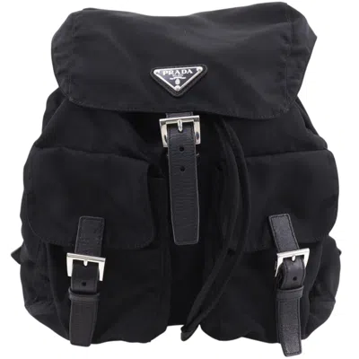 Pre-owned Prada Black Nero Nylon Backpack () In Black, Nero