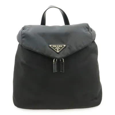 Pre-owned Prada Black Nero Nylon Leather Backpack ()