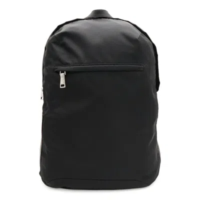 Pre-owned Prada Black Nero Nylon Leather Backpack () In Black, Nero