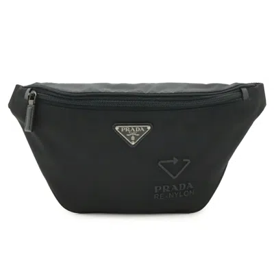Pre-owned Prada Black Nero Nylon Pouch Sling Bag ()