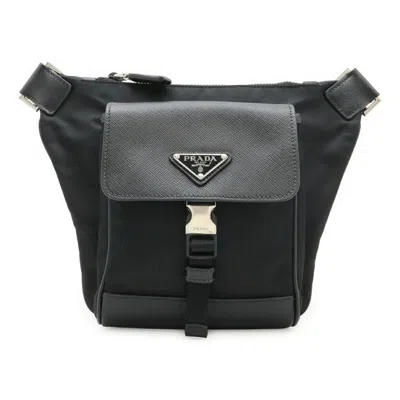 Pre-owned Prada Black Nero Nylon Pouch Sling Bag ()