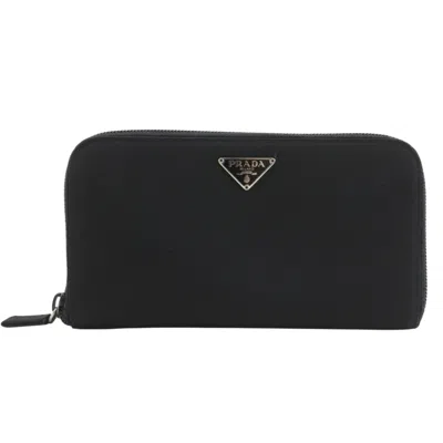Pre-owned Prada Black Nero Nylon Wallet (bi-fold) () In Black, Nero