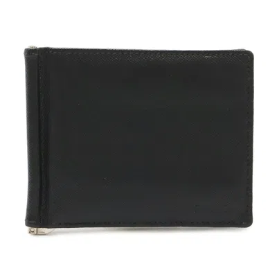 Pre-owned Prada Black Nero Saffiano Wallet (bi-fold) () In Black, Nero