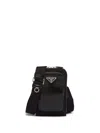 Prada Black Nylon And Leather Phone Case