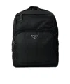 Prada Black Nylon Backpack In Black
