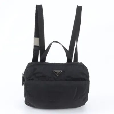 Pre-owned Prada Black Nylon Backpack Handbag ()