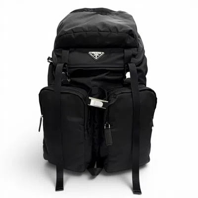 Pre-owned Prada Black Nylon Backpack ()