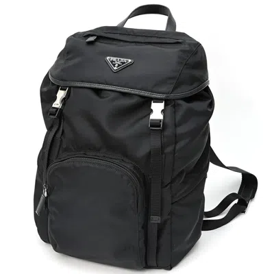 Pre-owned Prada Black Nylon Backpack ()