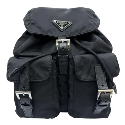 Pre-owned Prada Black Nylon Backpack ()