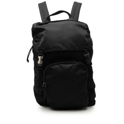 Pre-owned Prada Black Nylon Backpack ()