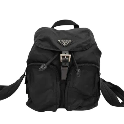 Pre-owned Prada Black Nylon Backpack ()