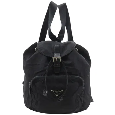 Pre-owned Prada Black Nylon Backpack Tote Bag ()