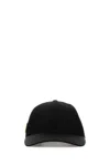 Prada Black Nylon Baseball Cap In Orange