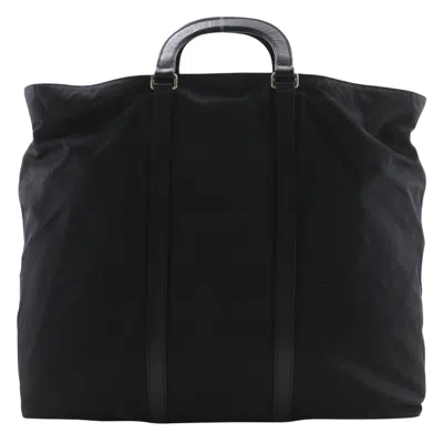 Pre-owned Prada Black Nylon Boston Bag Tote Bag ()