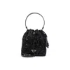 Prada Enamel Triangle-logo Tote Bag In Black
