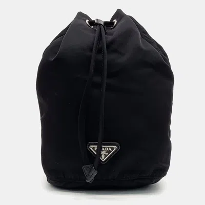 Pre-owned Prada Black Nylon Bucket Pouch