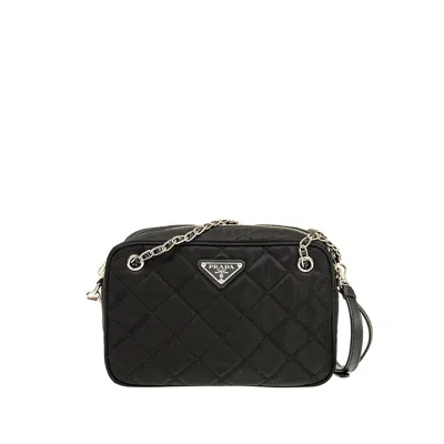 PRADA BLACK NYLON CROSSBODY BAG