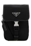 Prada Re-nylon And Saffiano Leather Shoulder Bag In Black