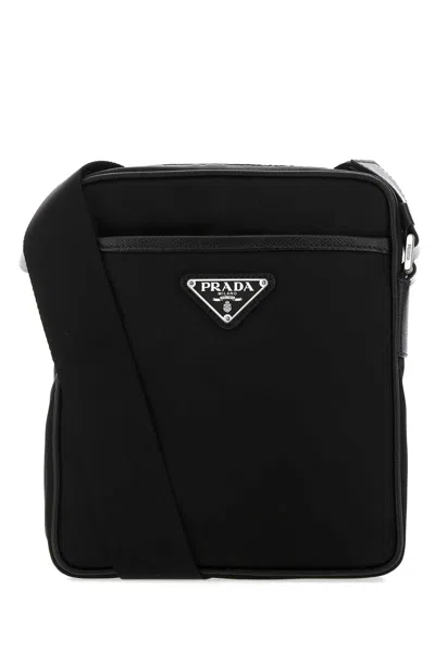Prada Black Nylon Crossbody Bag In F0002
