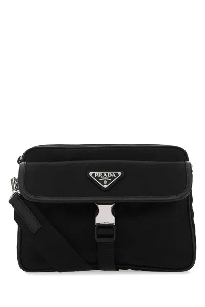 Prada Black Nylon Crossbody Bag In F0002