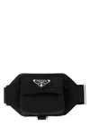 Prada Adjustable Strap Nylon Cuff Keyring In Black