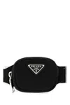 Prada Men Black Nylon Cuff In Nero