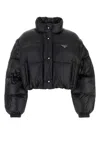 Prada Black Nylon Down Jacket In Black