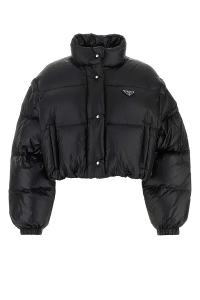 Prada Black Nylon Down Jacket
