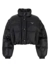 Prada Black Nylon Down Jacket In Black