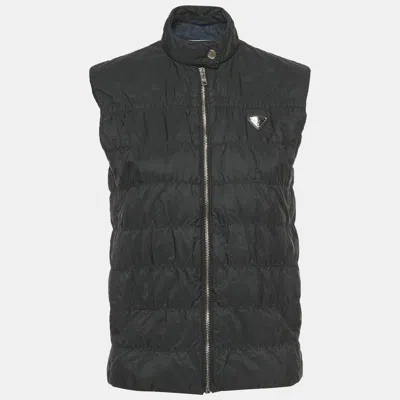 Pre-owned Prada Black Nylon Down Vest M