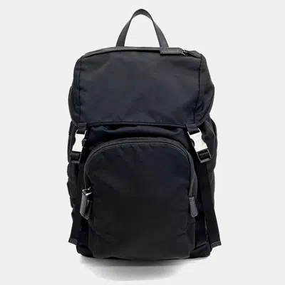 Pre-owned Prada Black Nylon Fabric Backpack