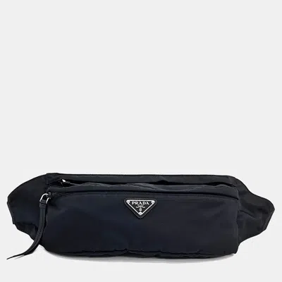 Pre-owned Prada Black Nylon Fabric Belt Bag