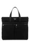 Prada Black Nylon Handbag In Black