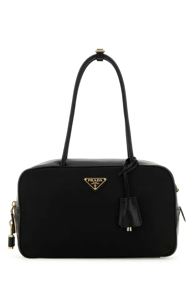 Prada Black Nylon Handbag In Nero
