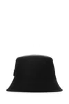 Prada Logo-embellished Shell Bucket Hat In Black