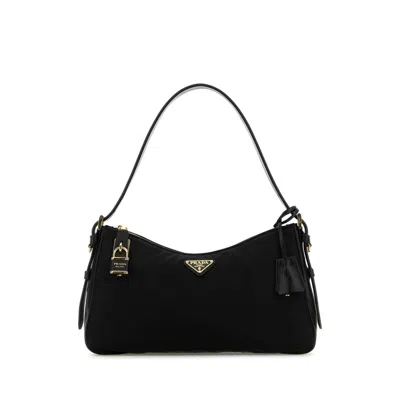 Prada Black Nylon Large Aime Shoulder Bag