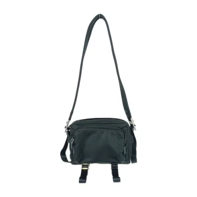 Pre-owned Prada Black Nylon Leather Pochette Shoulder Bag ()