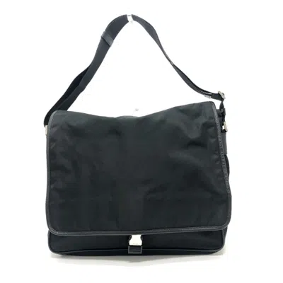 Pre-owned Prada Black Nylon Leather Shoulder Bag ()