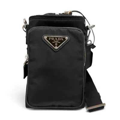 Pre-owned Prada Black Nylon Leather Shoulder Bag ()